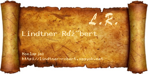 Lindtner Róbert névjegykártya